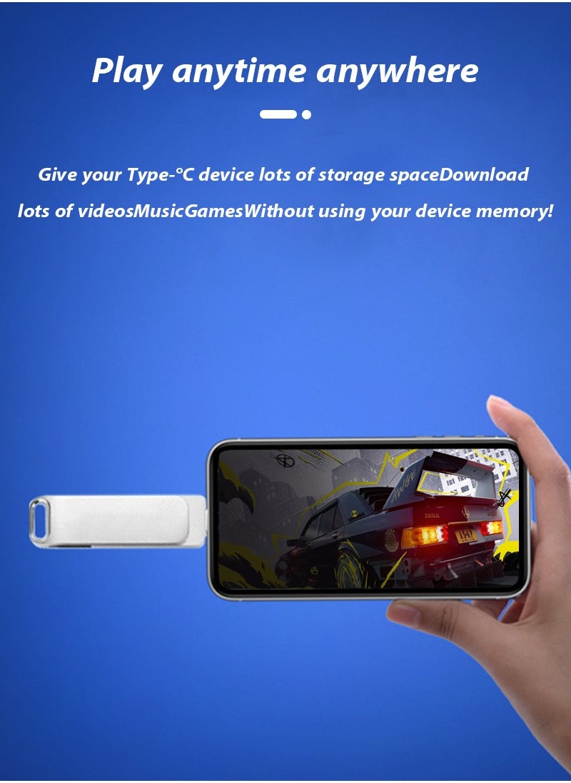 Gasin 2-in-1 type-C cell phone computer dual-use metal USB flash drive 64g high-speed USB dual interface USB3.0 USB flash drive  - Image 5