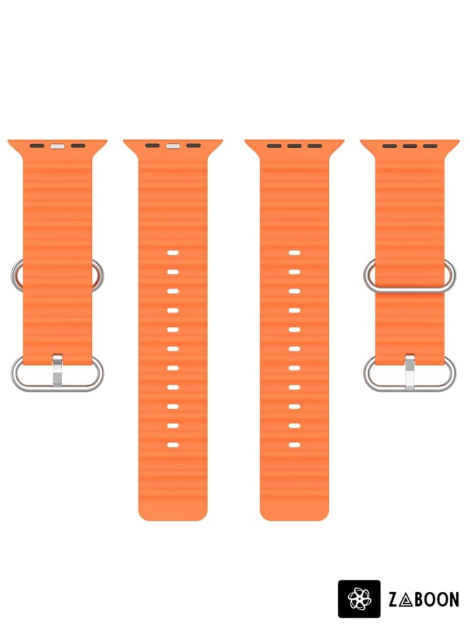Zaboon Ocean Silicone Watch Band  Apple Watch Series 8&7 41mm / SE 2&6&SE&5&4 40mm / 3&2&1 38mm - Image 1