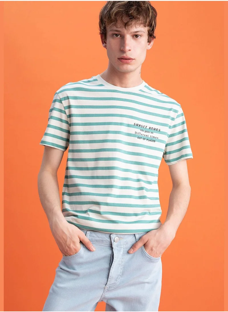 DeFacto Regular Fit T-Shirt with Stripes