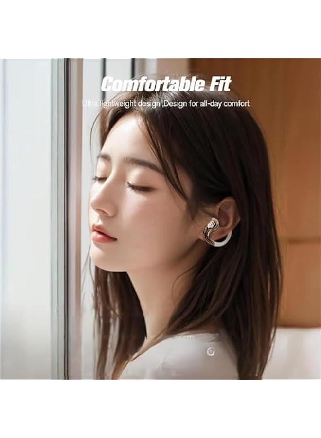 Ear Clip On Earrings Earbuds Tws Bluetooth Wireless Ear Clip On Headphones Ear Buds With Ear Loops Blue Tooth Ear Buds For Iphone Android Earphones Bluetooth Ear Buds Earbuds For Small Ears Canals  - Image 4