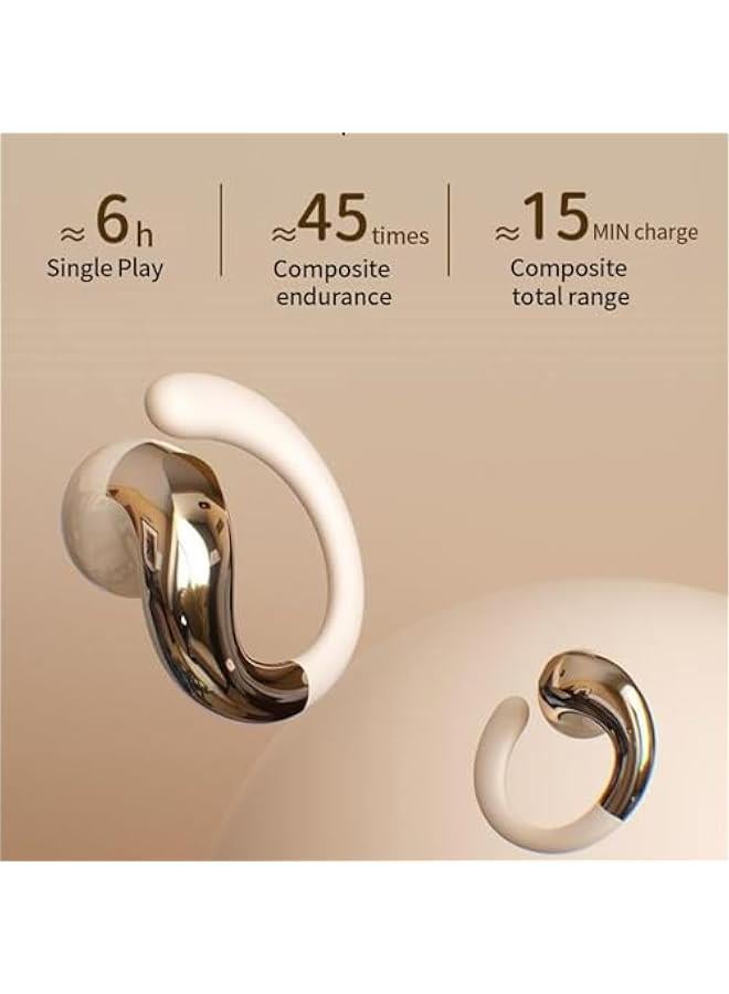Ear Clip On Earrings Earbuds Tws Bluetooth Wireless Ear Clip On Headphones Ear Buds With Ear Loops Blue Tooth Ear Buds For Iphone Android Earphones Bluetooth Ear Buds Earbuds For Small Ears Canals  - Image 5