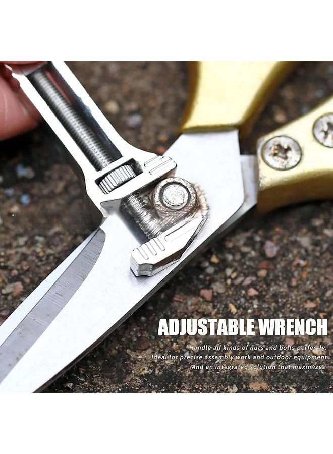 wisfunlly Mini Alloy Multi Tool Multi Functional Wrench Tool Titanium Mini Spanner Beer Opener Nail Puller Edc Pocket Multi Tool For Repairing Backpacking Camping Hiking  - Image 3