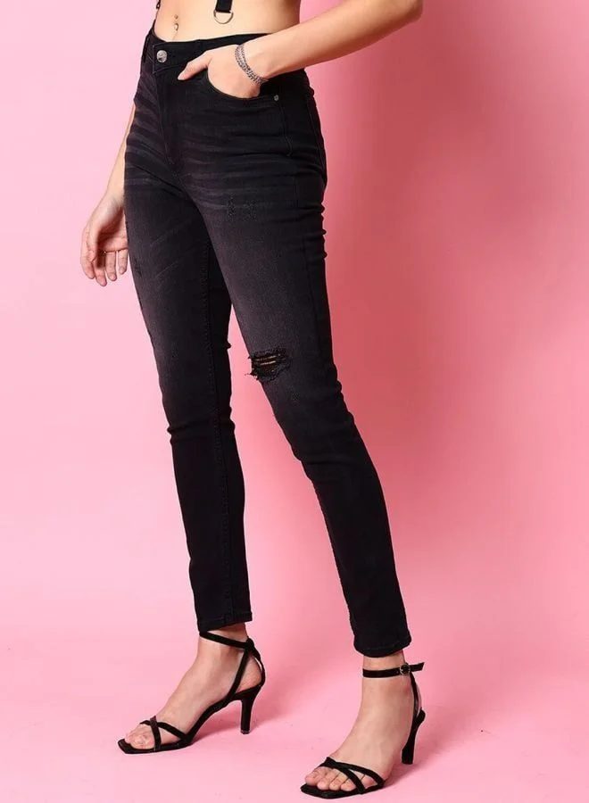مرفوعة Women Slim Fit Solid High Rise Jeans