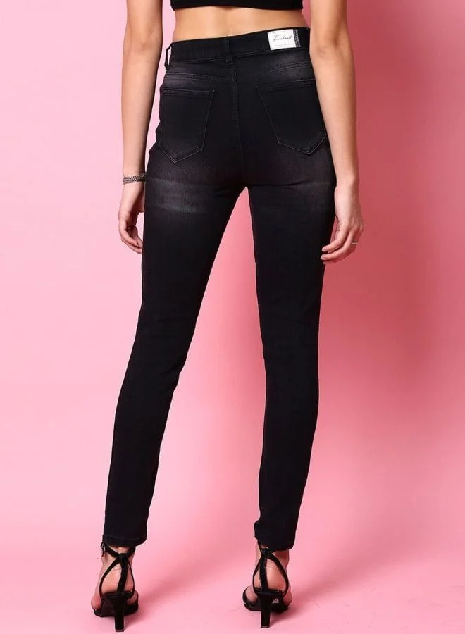 Freehand  Women Slim Fit Solid High Rise Jeans  | Best Price UAE