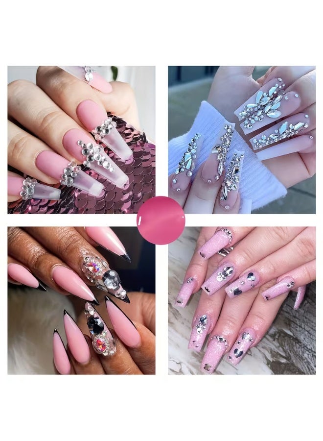 طقم أحجار تزيين الأظافر (Rhinestones) مع ملقط وقلم احترافي - إكسسوارات مانيكير فاخرة - Image 5