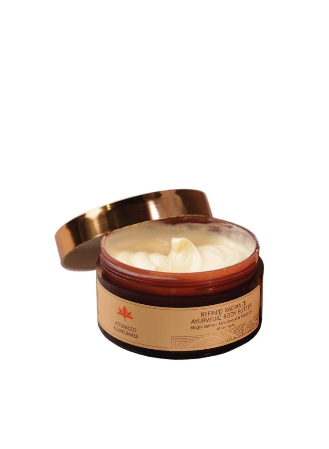 SoulTree Advanced Kumkumadi Refined Radiance Ayurvedic Body Butter | Deeply Hydration & Skin Nourishment | Mogra, Saffron, Sandalwood & Manjistha | Ayurvedic, 100% Vegetarian | 175g - Image 1