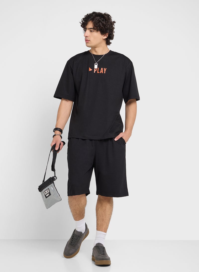 سفنتي فايف طقم شورت وتيشيرت برسومات - Image 1