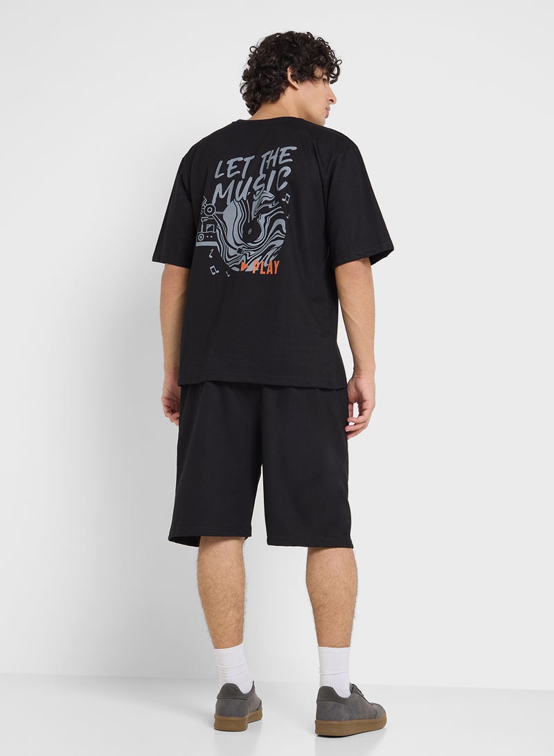 سفنتي فايف طقم شورت وتيشيرت برسومات - Image 2