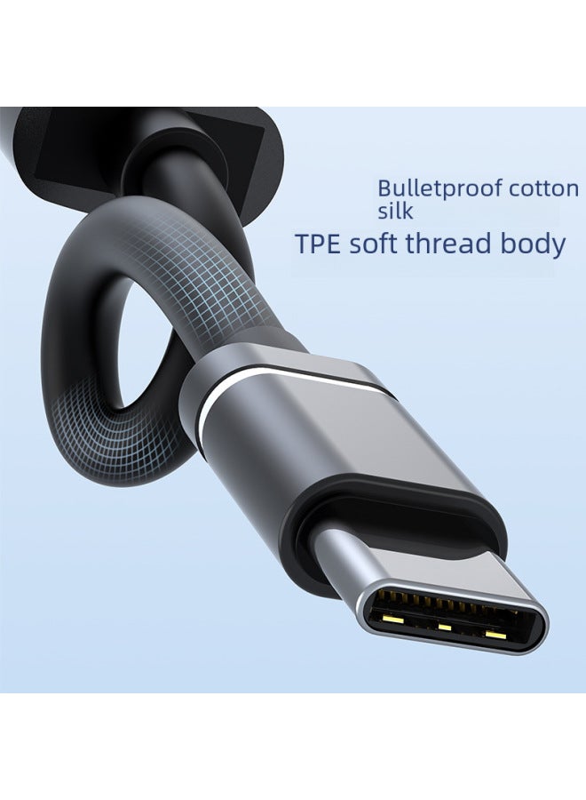 Type-c To USB3.0 Extender HUB Splitter Type-c Docking Station PD Charging OTG Adapter Cable-Number Of Interfaces:SILVER-BAG  - Image 3