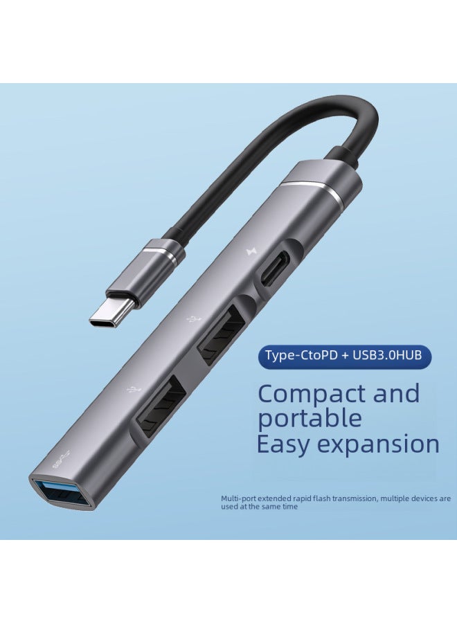 Type-c To USB3.0 Extender HUB Splitter Type-c Docking Station PD Charging OTG Adapter Cable-Number Of Interfaces:SILVER-BAG  - Image 1
