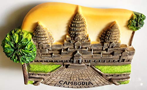 WitnyStore Tiny 2⅞" Angkor Wat SIEM Reap Cambodia Magnet - Miniature Hand Made Resin 3D Asia Landmark Tourist Attractions Decorative Refrigerator Fridge Magnets Collectible Traveler Souvenirs Gifts - Image 3