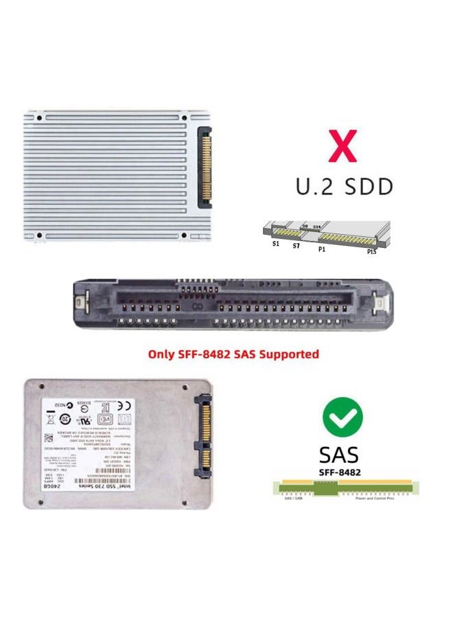 Xiwai SFF-8482 SAS 29Pin to 5Gbps USB 3.0 Hard Disk Drive Raid Adapter Card with Chipset and Power Port (Need 12V/3A Power Supply) - Image 3
