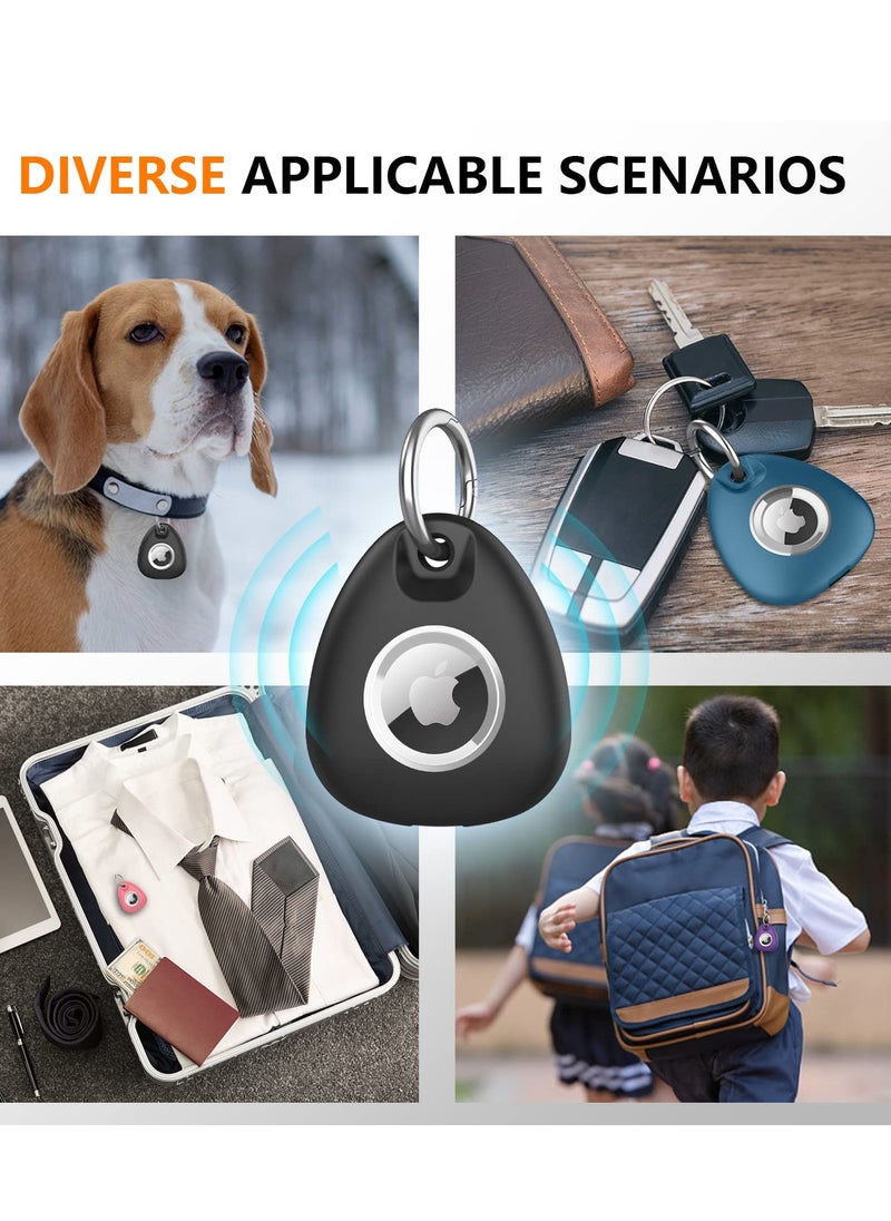 KASTWAVE - Case for AirTag, IPX8 Waterproof Keychain Holder Compatible with Apple Air Tag Case for Dog/Cat/Luggage (Black) - Image 1
