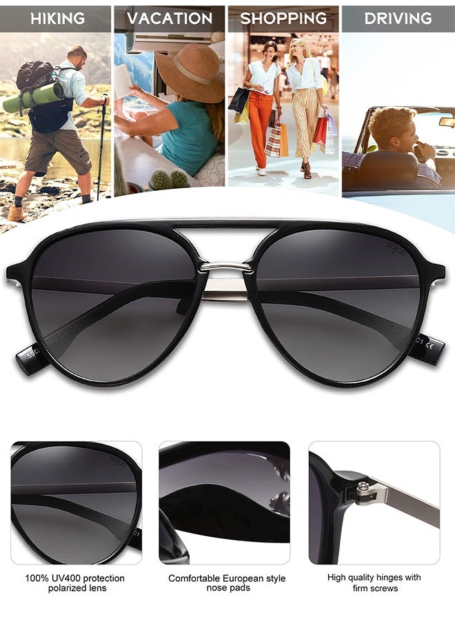 AZorb Polarized Aviator Sunglasses Men Women - Metal Frame Fashion Men's Sun Glassess Accessories UV400 Protection Shades for Daily Driving Holidays  - Image 2