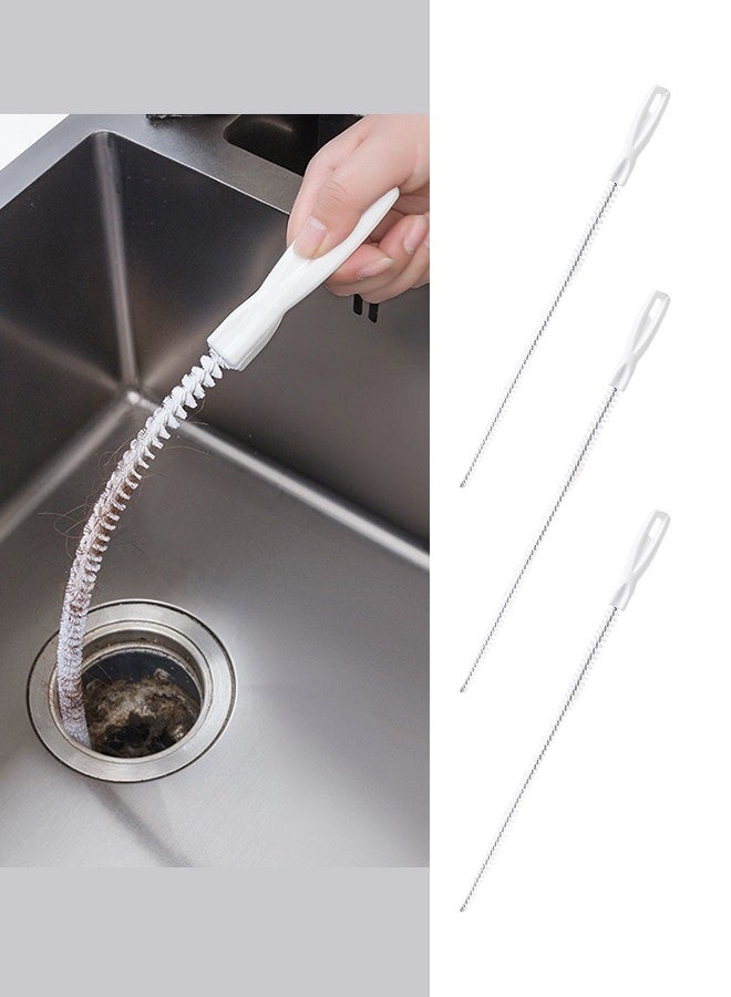 3PCS Drain Cleaning Strips, Spiral Pipe Hair Unclogger for Kitchen, Bathroom, Sewer, and Sink, Anti-Blockage Tool - Image 1