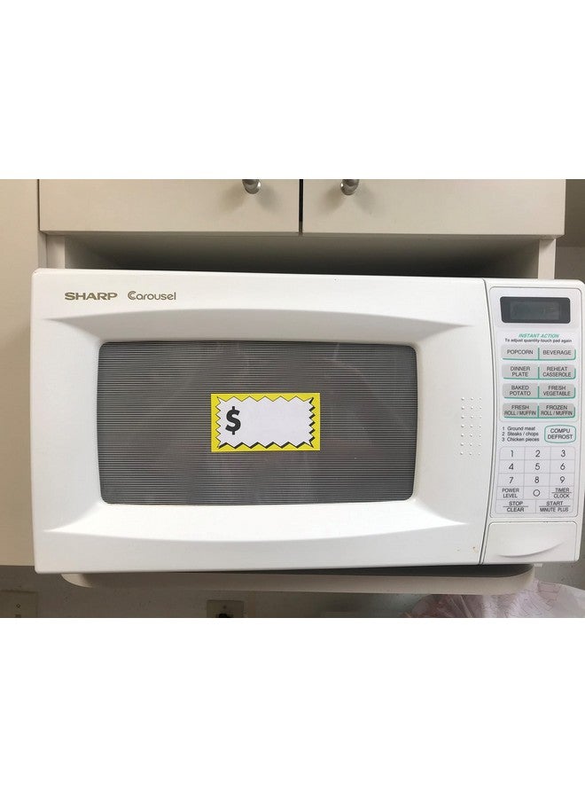 سن برست سيستمز 7071 ملصقات تسعير العناصر الكبيرة عدد 75 مع مساحة لكتابة الأسعار 4 × 2.25 بوصة أصفر وأبيض - Image 3