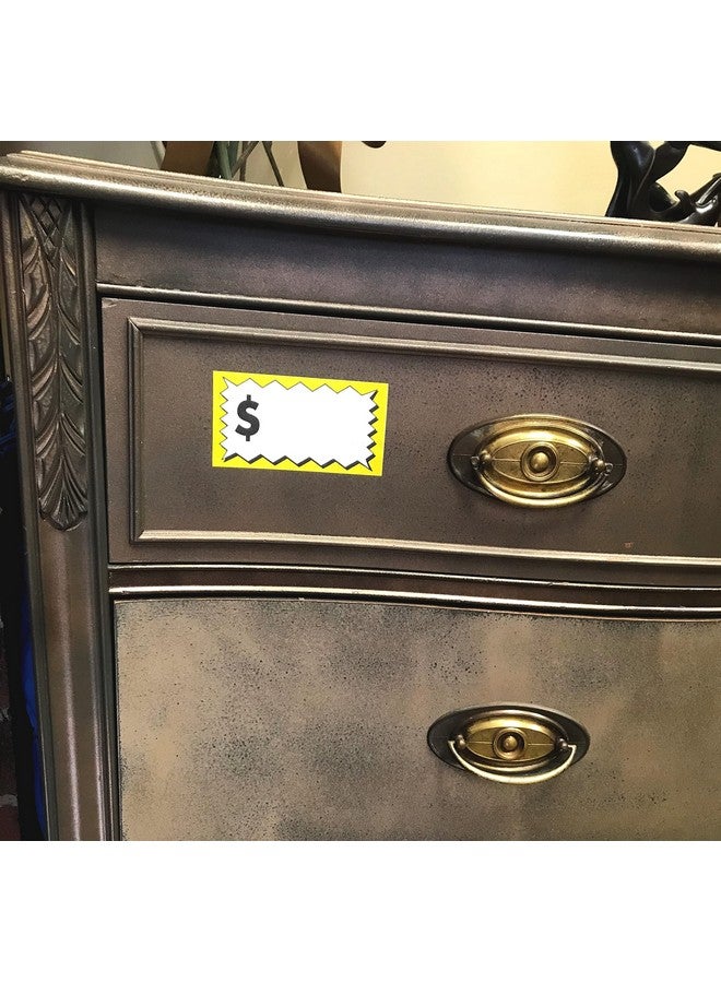 سن برست سيستمز 7071 ملصقات تسعير العناصر الكبيرة عدد 75 مع مساحة لكتابة الأسعار 4 × 2.25 بوصة أصفر وأبيض - Image 4