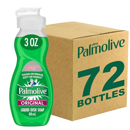 PALMOLIVE Dishwashing Liquid, Travel Dish Soap, Original Scent, Green, 3 Fluid Ounce Bottle (Case of 72) - Total of 216 Fluid Ounces - Dishwashing Liquid - Kitchen Soap & Cleaning Supplies - Image 1