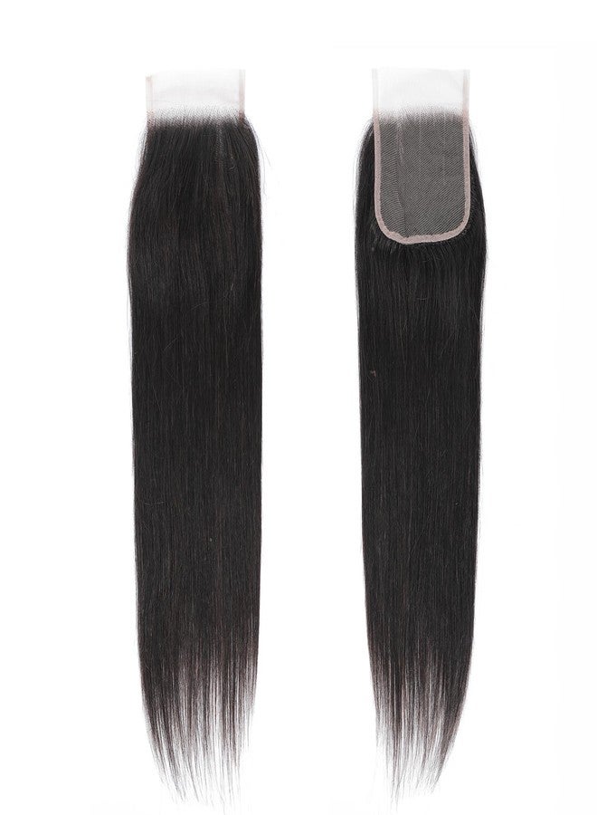 Tendresse Straight Closure 4X4 Lace Closure Brazilian 10A Virgin Human Hair Lace Closure with Baby Hair Natural Color(16 inch) - Image 3