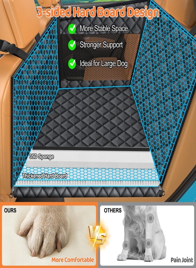 UR باور مقعد سيارة للكلاب من يو آر باور ذو قاعدة صلبة، مناسب للكلاب الكبيرة والمتوسطة، مزود بألواح صلبة ثلاثية الجوانب لتمديد مقعد السيارة الخلفي، وغطاء مقاوم للماء لمقعد السيارة الخلفي، وأرجوحة للكلاب مناسبة للسيارات والشاحنات وسيارات الدفع الرباعي، يتحمل وزنًا يصل إلى 200 رطل. - Image 3