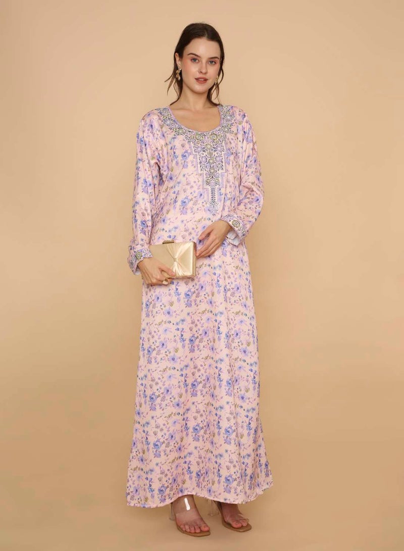 HANA & SARA Unique design womens long arabic kaftan jalabiya dress - Image 1