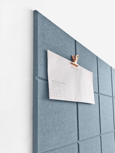 DECORITA Cork Board 24 x36 Alternative - 6 Pack Felt Wall Tiles with Safe Removable Adhesive Tabs, Cork Boards for Walls Home Office Pin Board Tack Board Cork Board - Gray Blue - Image 4