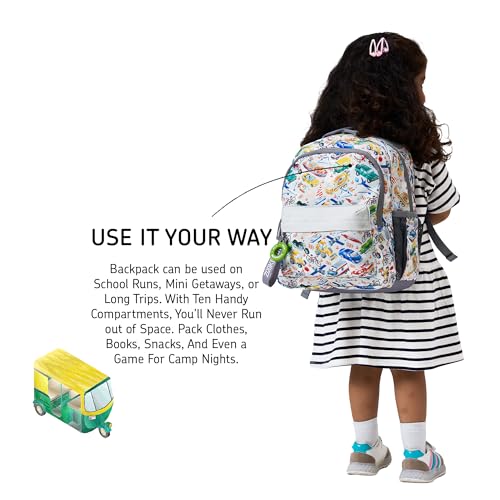 ZOOKEEPER School Bag for Boys & Girls Kids School Bags for 2-5 Years Lightweight, Water-Resistant Backpack for Toddlers, Preschool & Nursery Cute Jungle Design (Green Jungle, 8 Litres) - Image 5