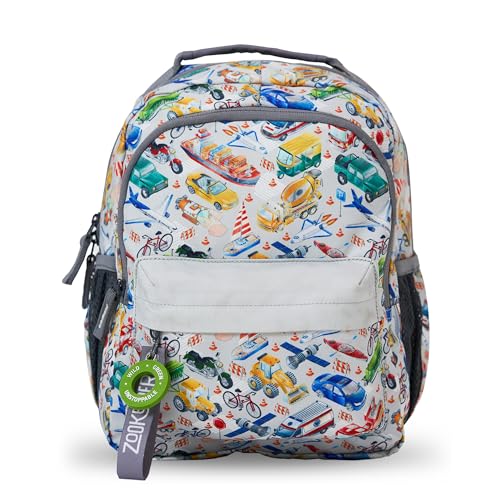 ZOOKEEPER School Bag for Boys & Girls Kids School Bags for 2-5 Years Lightweight, Water-Resistant Backpack for Toddlers, Preschool & Nursery Cute Jungle Design (Green Jungle, 8 Litres) - Image 1