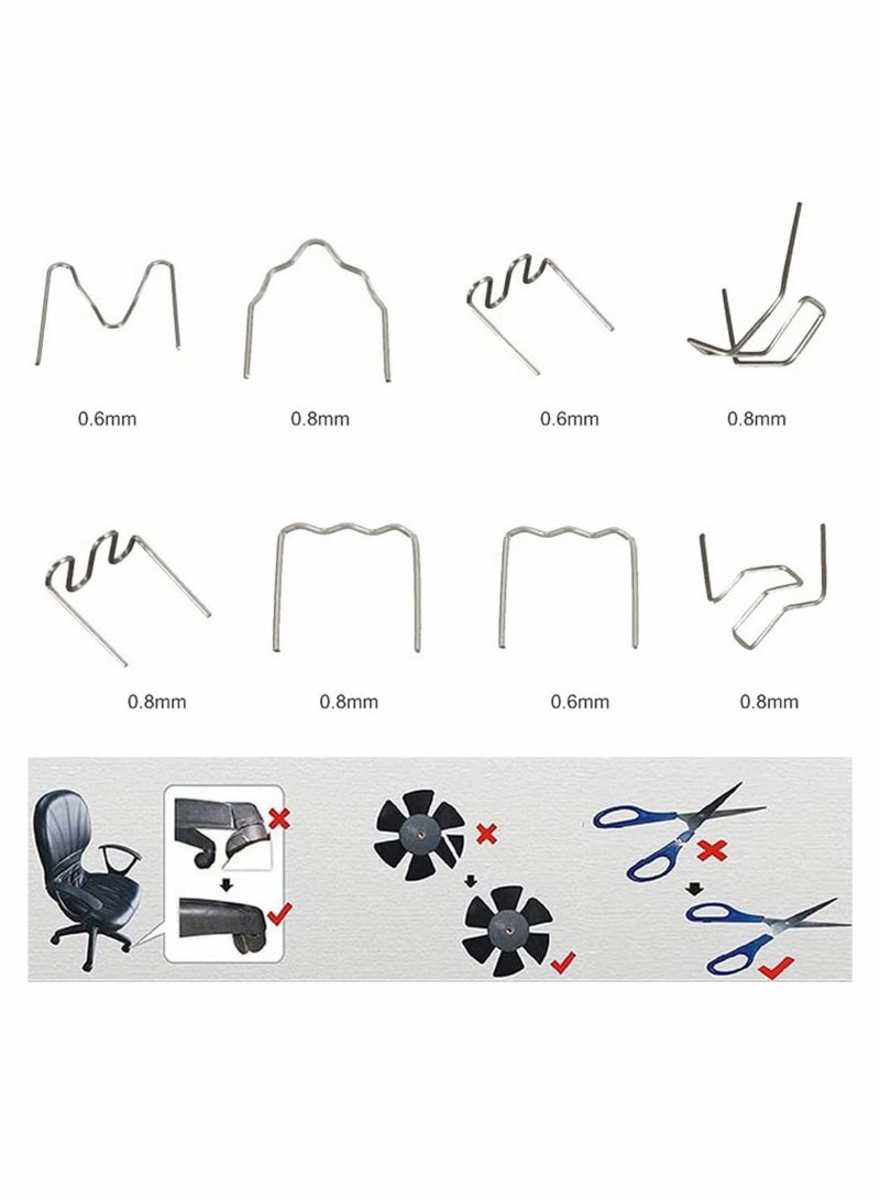800PCS Plastic Hot Staples Set - 8 Types for Car Bumper Repair & DIY Welding Tools in Convenient Box - Image 5