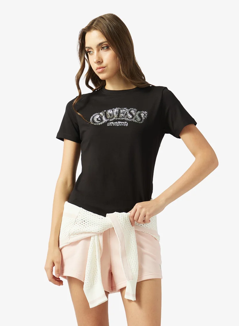 جس تي شيرت بياقة دائرية بقصة ضيقة