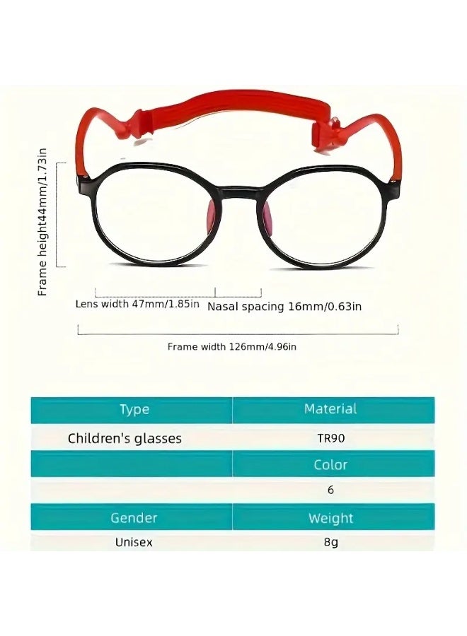 سينت هاوس زوج واحد من النظارات - حزام مطاطي مضاد للضياع، متغير اللون (بدون وصفة طبية) - نظارات دائرية بدون وصفة طبية، ومناسب للحفلات ذات الطابع الخاص، وملابس كاجوال - مريحة وملحقاتها (مع حافظة نظارات)، نظارات زرقاء مانعة للضوء، نظارات طبية - Image 3
