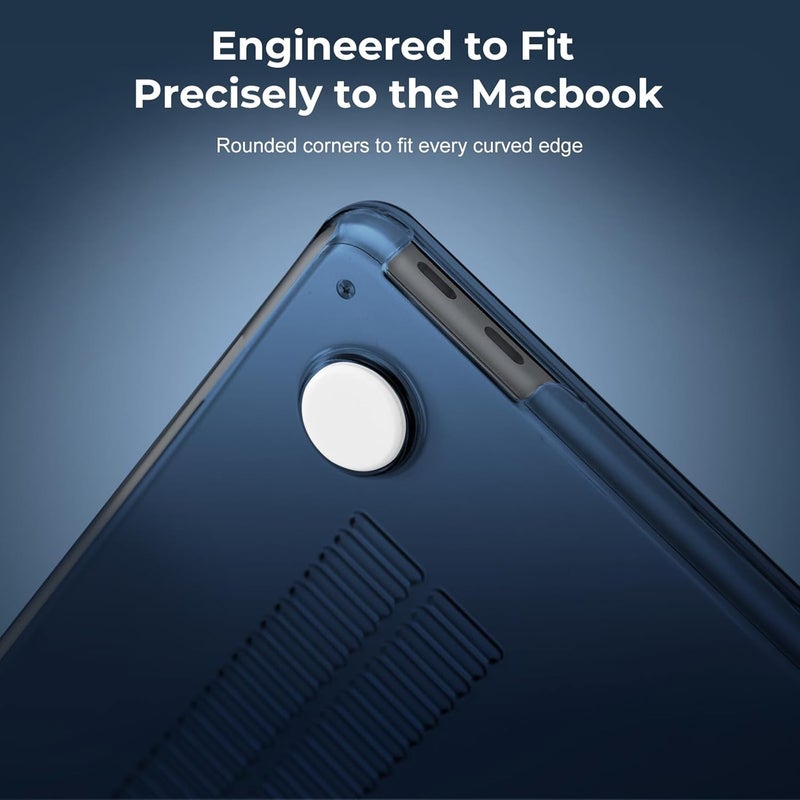 Eoocoo Hard Case Compatible with MacBook Air 13.3 inch M1 Chip 2021-2018 with Retina Display, Air 13.3 inch Plastic Protective Case + Transparant Keyboard Cover + Screen Protector, Crystal Midnight - Image 3