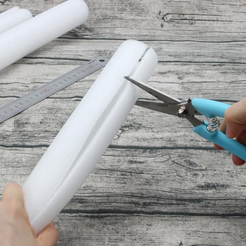 Lxmxgk Foam Tube, Pre Cut Tube Cover White Foam, Pre Slit Clamp, Pipe Insulation Clamp on Noodles, Pipe Protection for Table Leg, Bumper, Parapet, Corner Edge Protection (6) - Image 4