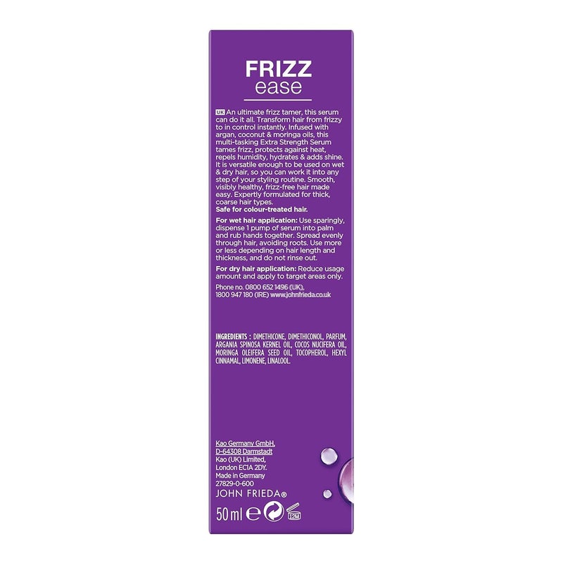 John Frieda Frizz-Ease Extra Strength 6 Effect Serum, 1.69 Ounce (3 Pack) - Image 4