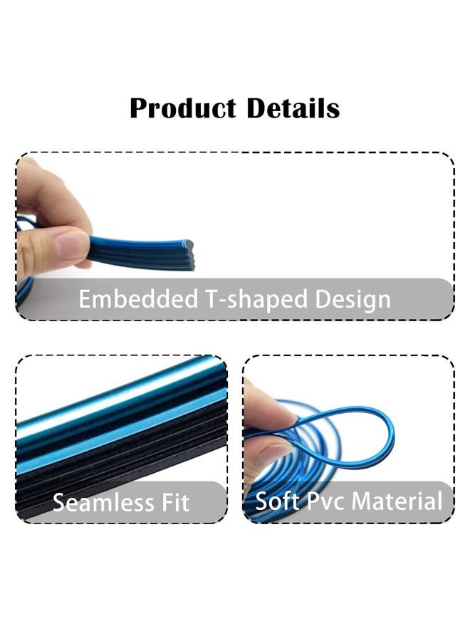 OSIFIT Car Interior Trim Strips, 16.4ft Car Electroplating Decoration Styling Door Dashboard, Flexible Interior Trim Accessories with Installing Tool (blue) - Image 3