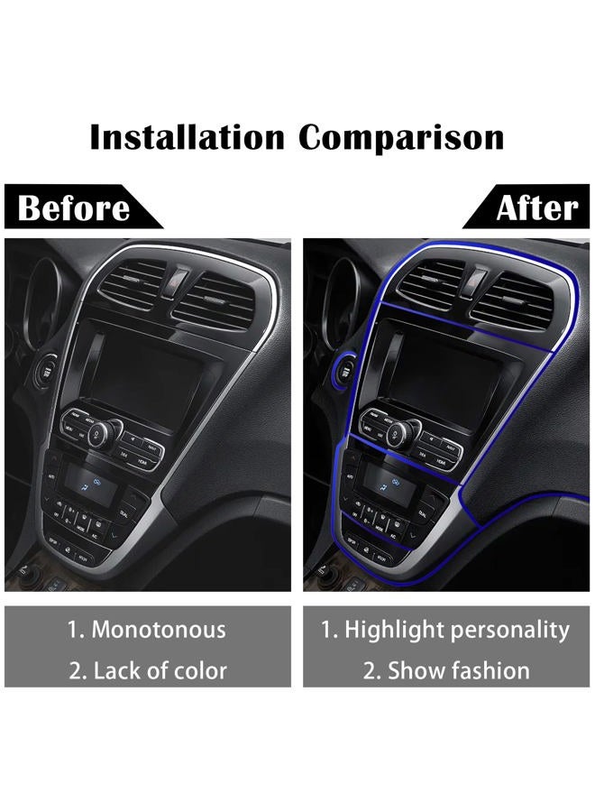 OSIFIT Car Interior Trim Strips, 16.4ft Car Electroplating Decoration Styling Door Dashboard, Flexible Interior Trim Accessories with Installing Tool (blue) - Image 4