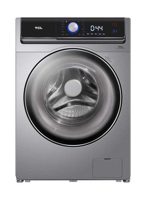 Front Loading Washing Machine, 1400 Rpm, 16 Programs Fully Automatic Washer, Touch Screen Control Panel With Smart Light Indication, Delay Start And Child Lock, 5 Stars Rating 8 Kg P808Fls Silver
