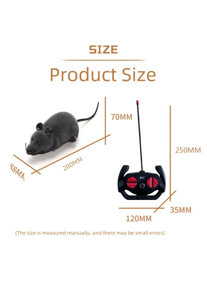 Interactive Electric Pet Toy Mouse Remote Control Four-way Control Plush Simulation Infrared Shake Furry Surface-Color:Black Mouse -4 Packs  - Image 5