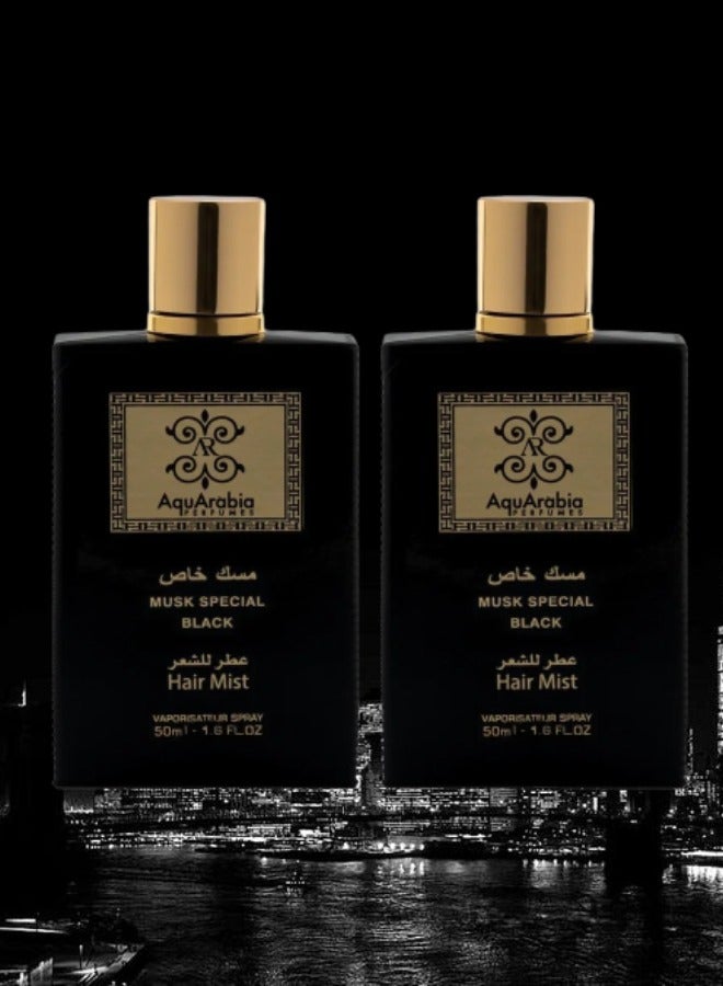 AquArabia 2 Pieces Musk Special Black Hair Mist 50ml  - Image 1