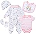 Pedolltree Reborn Baby Doll Clothes Girl Outfit Accessories 5 pcs Set for 1722 Inch Reborn Dolls Newborn Baby Girl Doll Clothes - Image 2