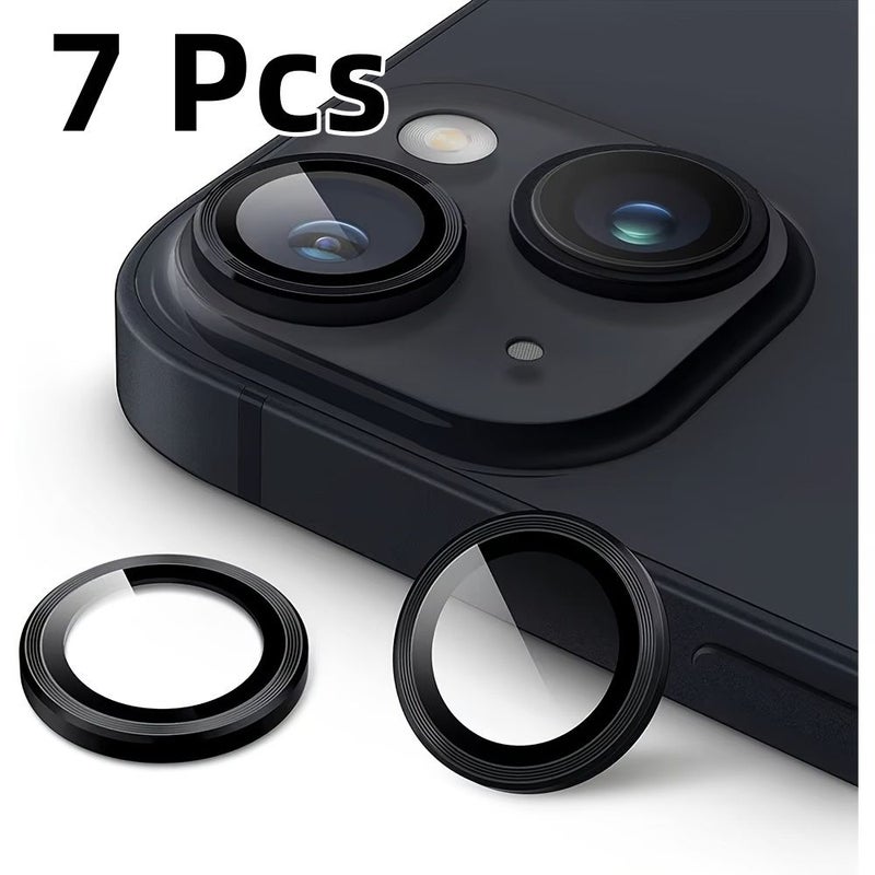 حماية عدسة الكاميرا المكونة من 7 قطع باللون الوردي لهواتف iPhone 13 و 13 Mini و 12 Pro Max - Image 1