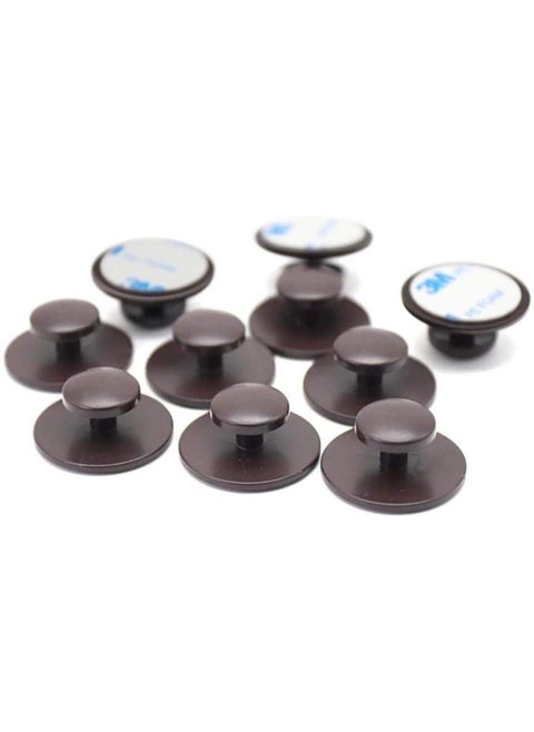 10 Pieces Self Stick Drawer Knobs Pull Handle 3M Cabinet Knobs Drawer Auxiliary Pulls Handle Helper Kitchen Sliding Door Window Wardrobe Handle Sticker Cupboard Knobs Brown