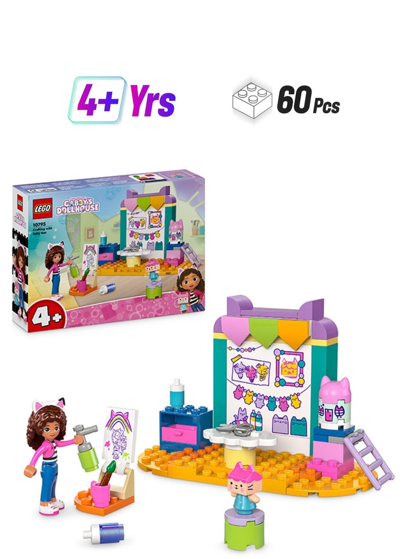 LEGO Gabby’S Dollhouse Crafting With Baby Box Pretend-Play Toy For Kids, Creative Painting Craft Set, Girls’ And Boys’ Learning Playset For Children Aged 4 And Over 10795 (60 Pieces)  - Image 1