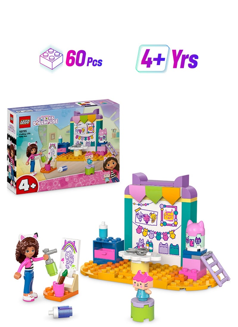 LEGO Gabby’S Dollhouse Crafting With Baby Box Pretend-Play Toy For Kids, Creative Painting Craft Set, Girls’ And Boys’ Learning Playset For Children Aged 4 And Over 10795 (60 Pieces)  - Image 1