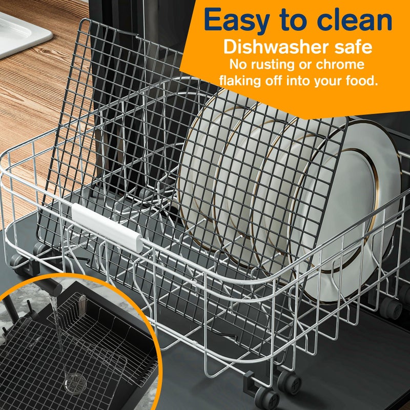 Qukaka 2PCS Cooling Racks for Cooking and Baking -11.65''x16.85''Heavy Duty Stainless Steel Wire Rack for Baking, Grilling, Roasting - Oven & Dishwasher Safe - Fits Half Sheet Panï¼ˆBlackï¼‰ - Image 5
