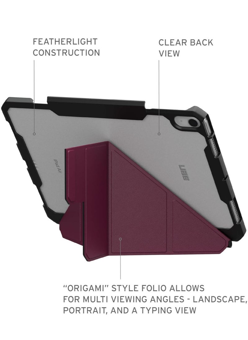 Urban Armor Gear - UAG Essential Armor for iPad AIR 11 inch Case Cover (2024) M2 Folio with Pencil Holder and Adjustable Multi-Angle Viewing Stand - Bordeaux - Image 1