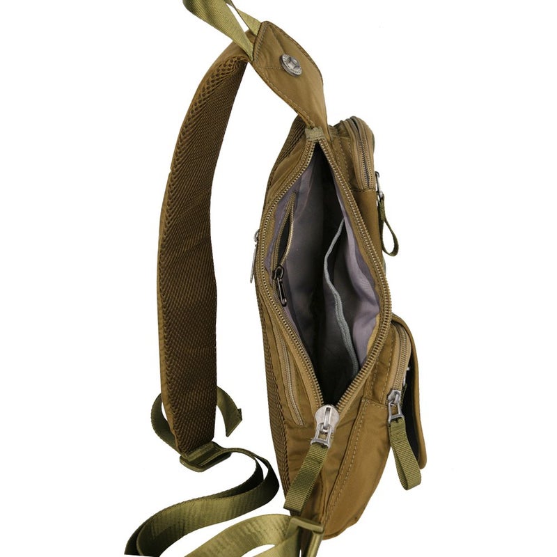 INNTURT Nylon Sling Chest Bag Daypack Bicycle Travel Gym Backpack (StyleC-Green) - Image 4