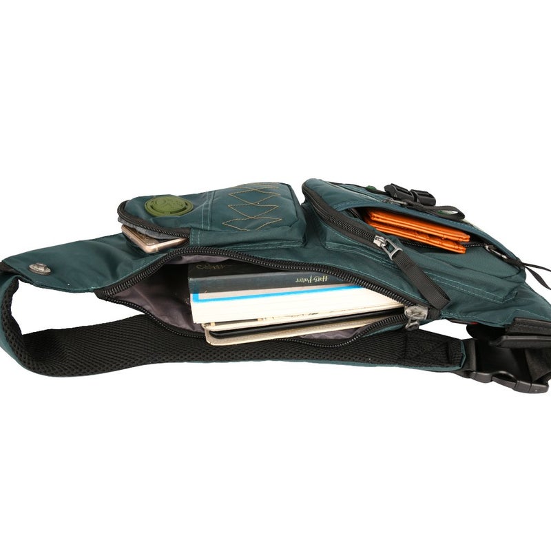 INNTURT Nylon Sling Chest Bag Daypack Bicycle Travel Gym Backpack (StyleC-Green) - Image 5