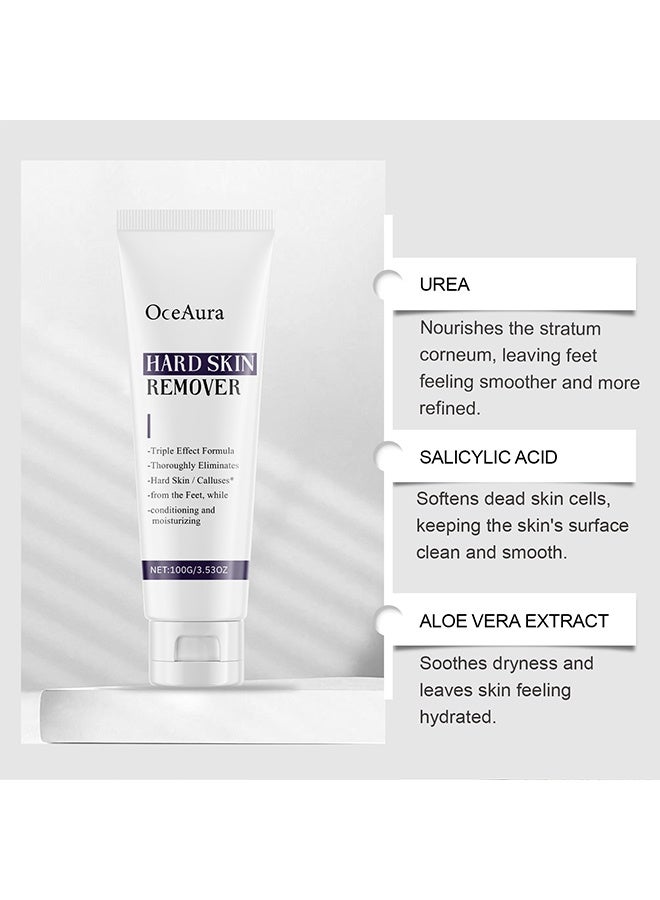 OceAura Hard Skin Remover，Hard Skin Remover with Triple Action Formula,  Callus Remover for Feet 100g - Image 2