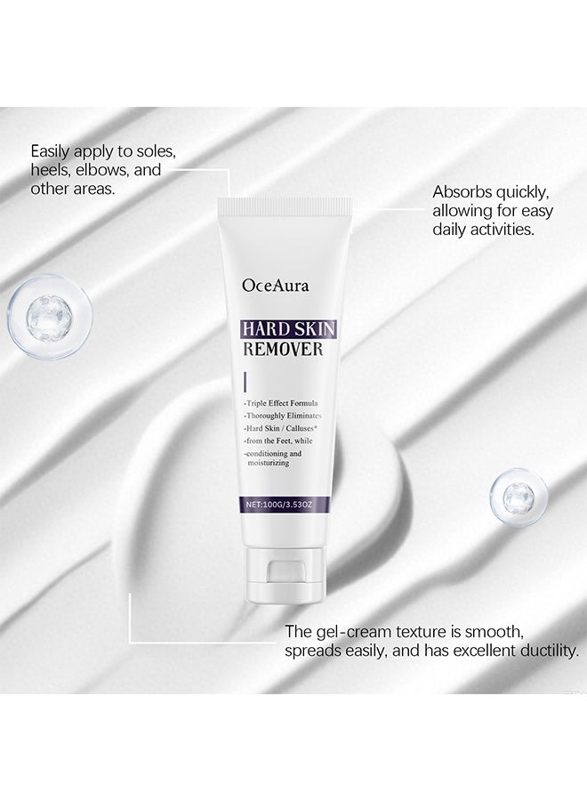 OceAura Hard Skin Remover，Hard Skin Remover with Triple Action Formula,  Callus Remover for Feet 100g - Image 3